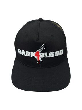 Back 4 Blood Video GameStop Promo Snapback Trucker Hat Black Mesh Cap Adjustable